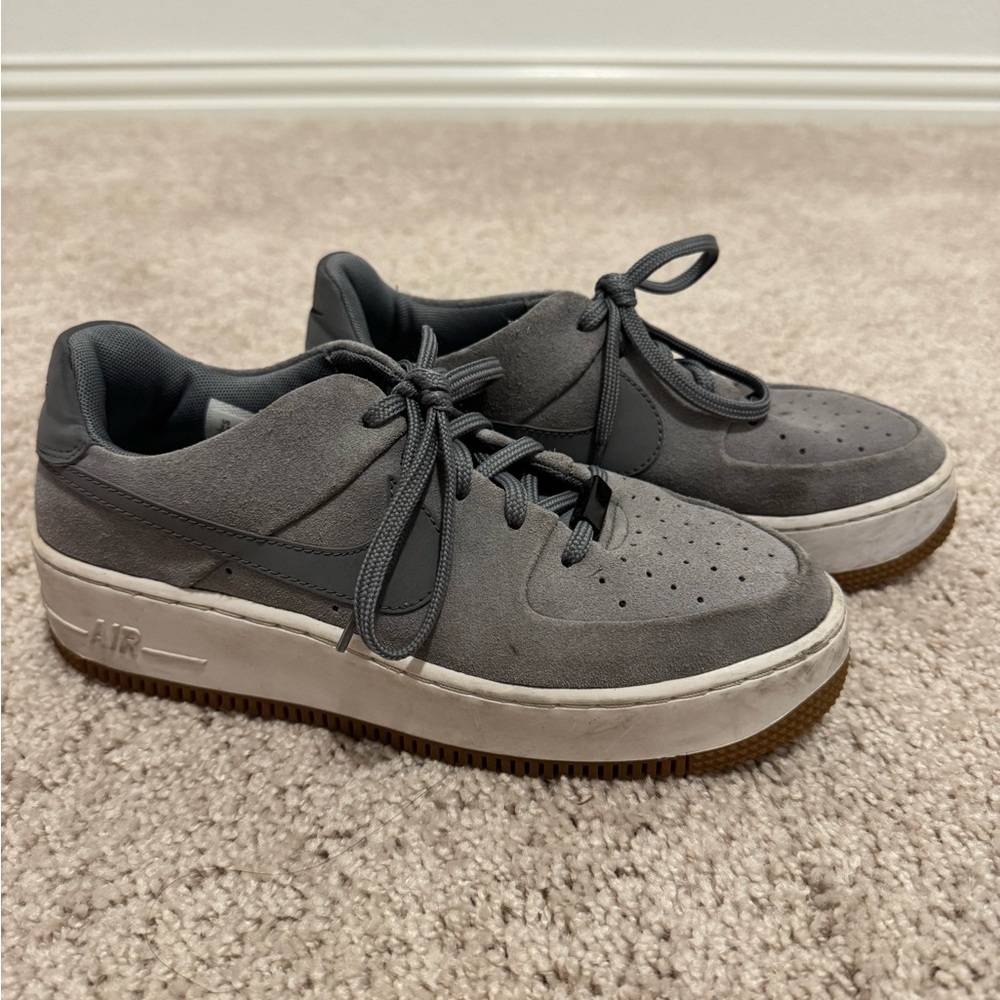 Nike Air Force Gray Women Sneakers